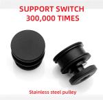 Round Tray Shape Black Sliding Shower Door Kit for 8-12mm Safe Glass Hardware