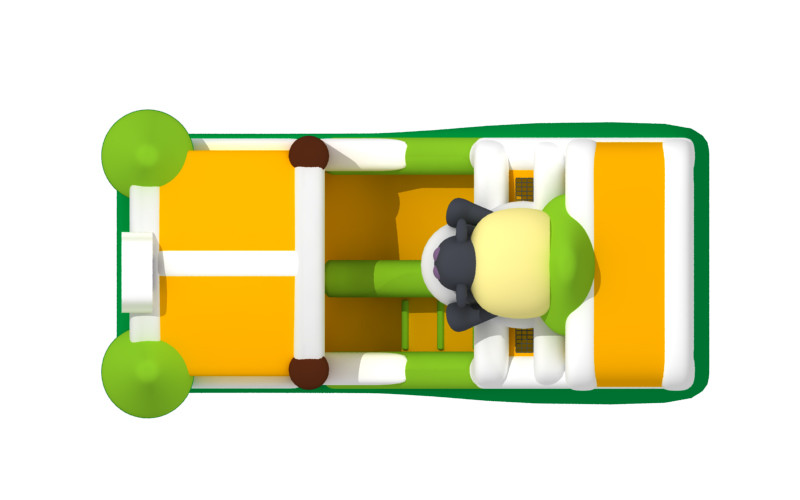 EN14960 Commercial Inflatable Water Slides Sheep Themed PVC 5x9.8x6m Bounce House Outdoor
