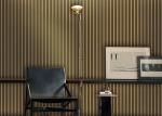 1.06*10M Stripe Velvet Look Wallpaper , Living Room Wallpaper With Multi Color