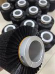 Aluminum Base Cylinder Shaft Black Nylon Roller Brush For Cleaning