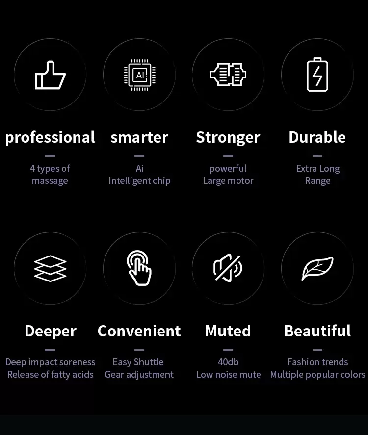 Double Head Mini Massager Gun USB Type-C 6 Speed Muscle Relaxation Massage Gun