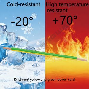 1*1.5mm² H07V-K Power Cord CE CCC VDE RV Power Cord Flame Retardant Insulation