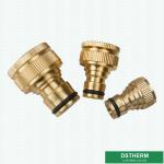 Brass Hose Tap Connector Male Threaded Garden Water Pipe Quick Adapter One Way