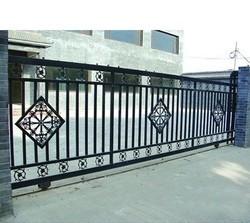 China Exterior Wrought Iron Fences And Gates Rodent Proof Courtyard Entry Gates factory