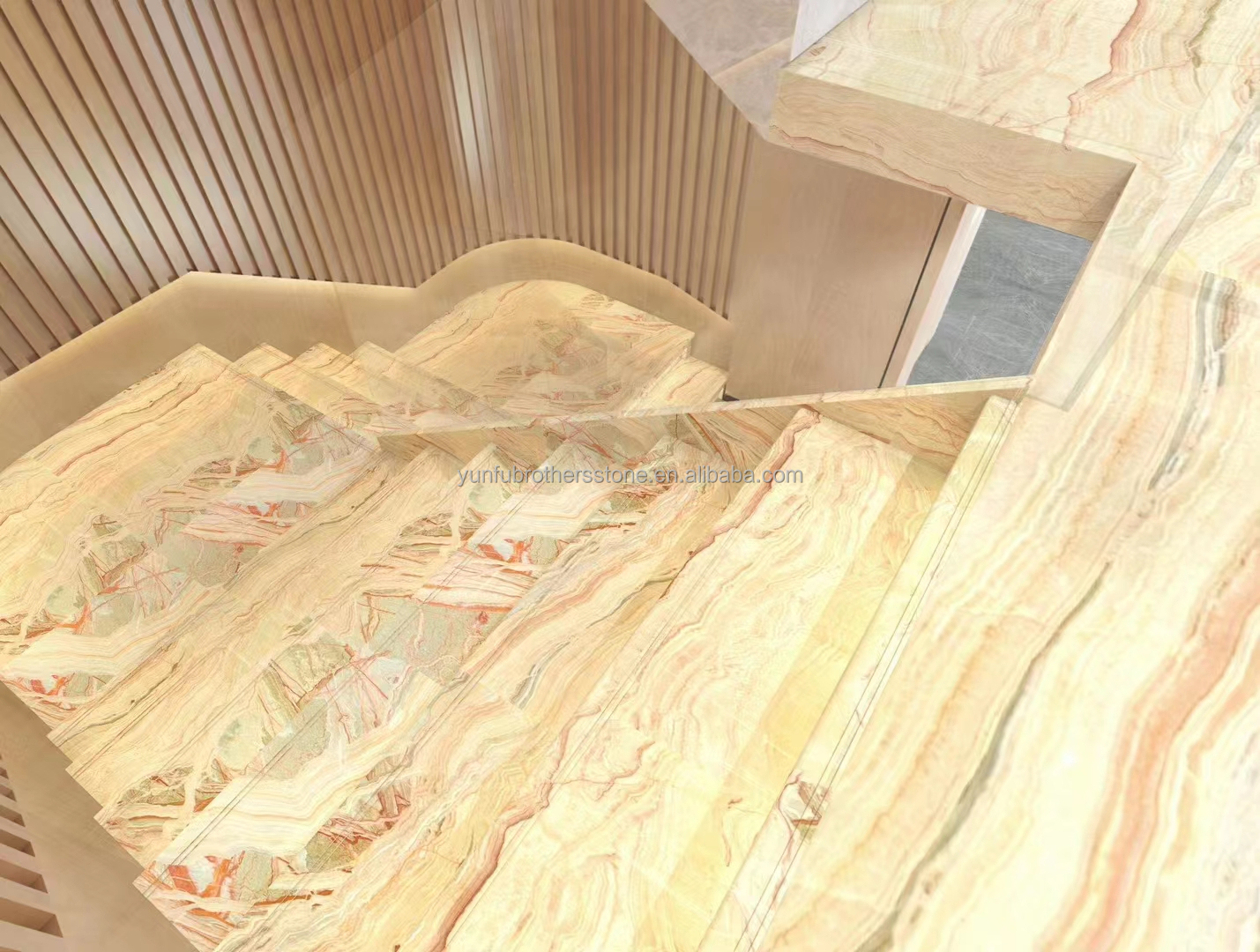 Translucent Rainbow Onyx Stone for Villa Background CNF Polished Red Dragon Onyx Marble