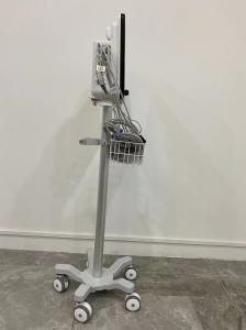 China 3 Inch Silent Wheels Modular Patient Monitor Trolley With Aviation Aluminum Matieral factory
