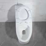 Round One Piece Skirted Toilet Comfort Height Elongated 28”