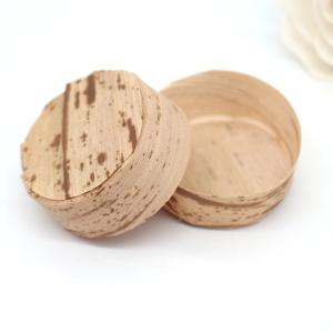 China ODM Bamboo Leaf Disposable Dessert Cups Food Container 2.75inch factory