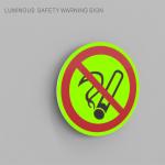 Photoluminescent Safety Fire No Smoking Sign Glow In The Dark