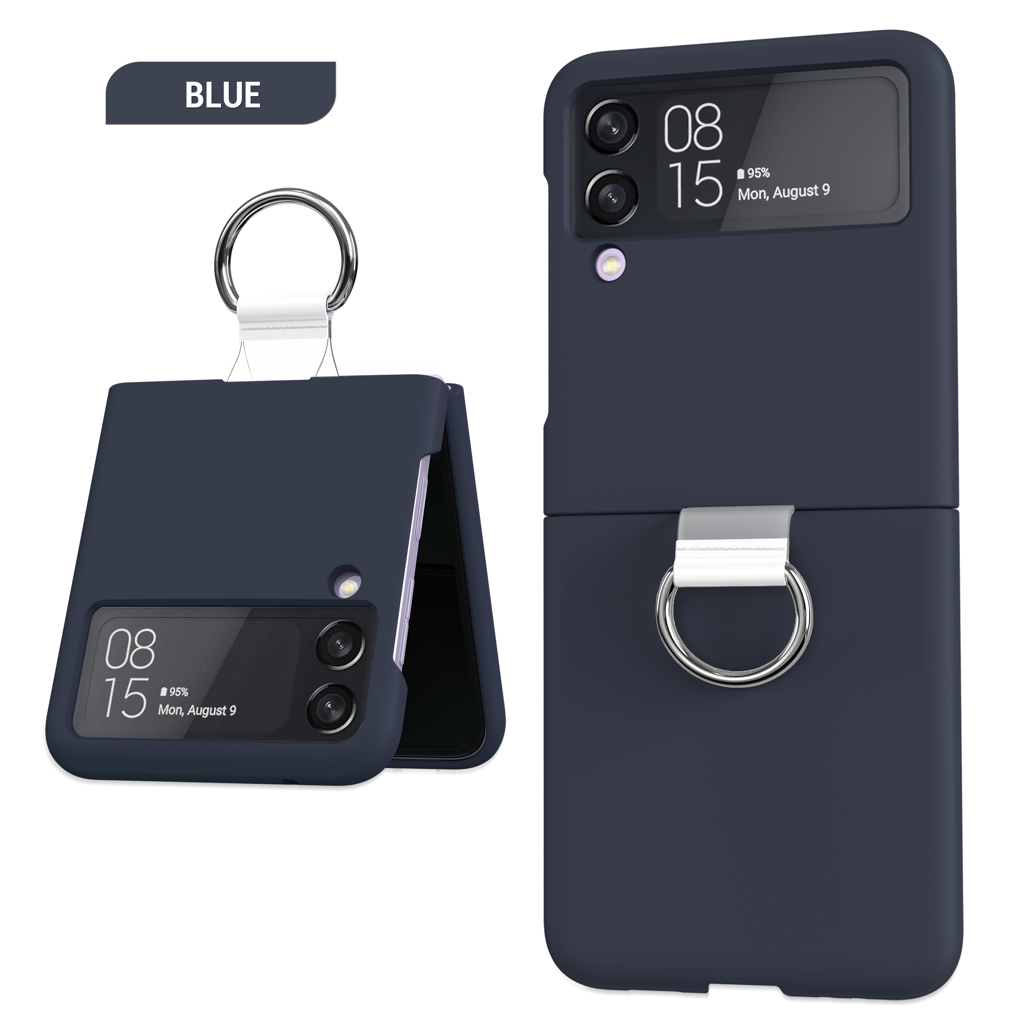 Applicable Model Galaxy Z Flip3 5G Smartphone Cover With Metal Ring Holder