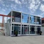 Prefabricated Steel Sandwich Panel Container House For Coffee Shop Modern