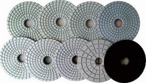 China Quartz Countertop  Ceramic Wet Concrete Hand Polishing Pads Grey Black Flexible factory