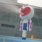Fiberglass Clown Spray Park Equipment Aqua Play Station For 3 - 5 Persons for
