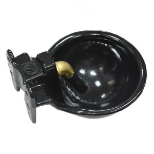 China Cast Iron Enamelled Livestock Water Drinking Bowl With 4 Holes factory