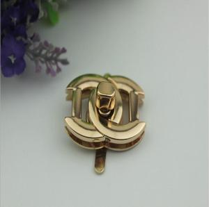 China High end design brand metal light gold color bag twist turn locks factory