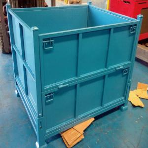 A50: Stackable and Foldable Storage Steel Wire Mesh Pallet Cage work bin wire