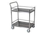 Two Shelves Stainless Steel Medical Dressing Trolley With Pushing Hand