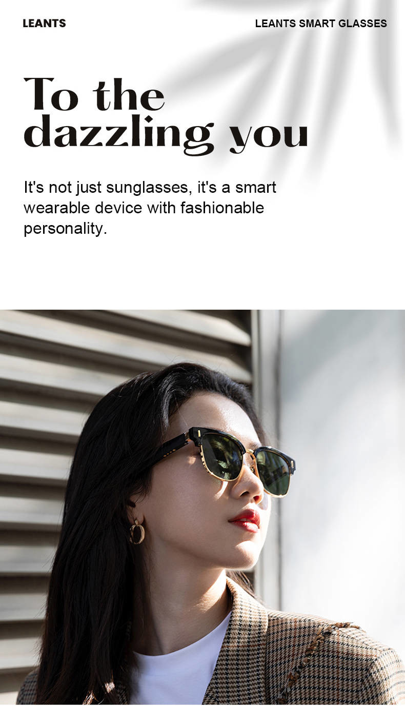 Smart Glasses Technology Bluetooth Sunglasses Voice Control Anti Blue Light