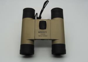 China Portable Champagne Roof Prism Binoculars 10x25 Dual Focus Better Viewing For Concert factory