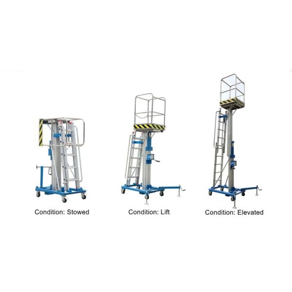 Manual Elevating Lift Manual Winch Elevating Work Platform