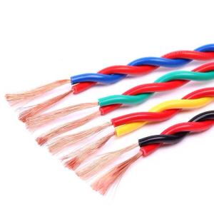 China 300/500V 2 Core 0.5 - 2.5mm Fire Alarm Cable RVS Flexible Twisted Pair Cable factory