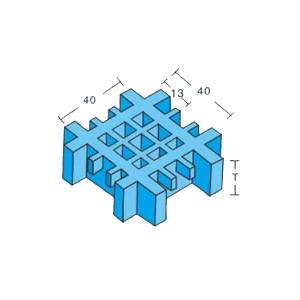 China 25mm FRP Grating Panels Reliable Traction For Slip Resistant Flooring factory