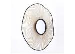 Decorative Black Gold Round Modern Sunburst Mirror