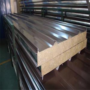 China 50mm corrugated rock wool sandwich panel walls board for 20ft container house factory