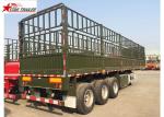 3 Axles Gooseneck Side Wall Semi Trailer Mechanical Suspension / Air Suspension