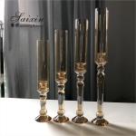 Gold Crystal Candle Holder Set Candlestick A Set Of 4 Pieces Champagne 55cm