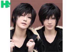 China Tangle Free Blonde Men Hair Wig , Synthetic Human Hair Mens Wigs factory