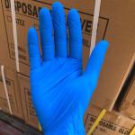 9 Inch Blue Powder Free Exam Disposable Nitrile Gloves Made of Pure Nitrile with