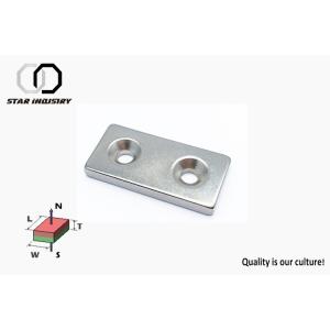 Strong Ndfeb Countersunk Magnets  N35h Rectangular Magnets With Holes