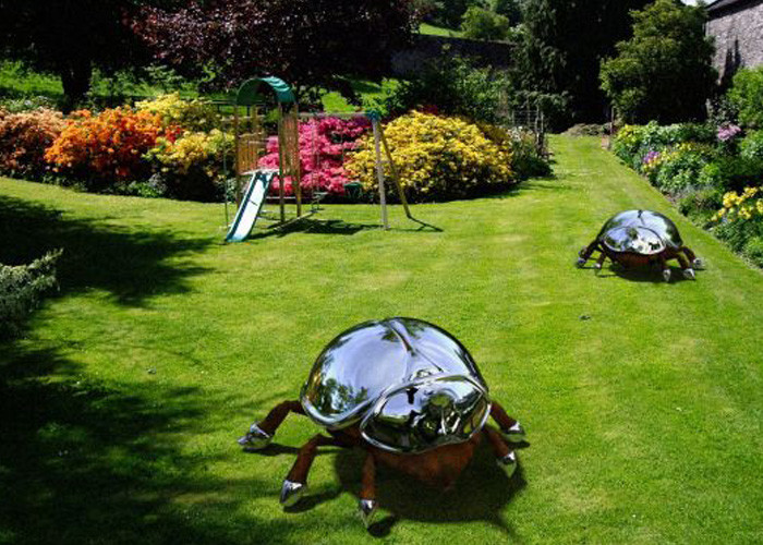 Colorful Table Decor Metal Ant Sculpture Stainless Steel Titanium Craft