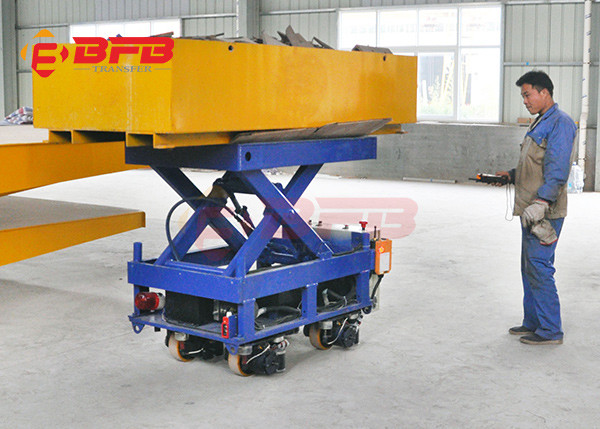 V Frame Battery Operated Cart , Pallet Transfer Carts With Hydraulic Lifting Device