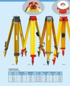 China Durable Wooden tripod for Total Station, Automatic Level, GPS with Red Color factory
