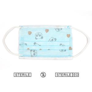 China 3 Ply Ear Loop Disposable Children Medical Standard Mask , Blue Face Mask For Kids factory