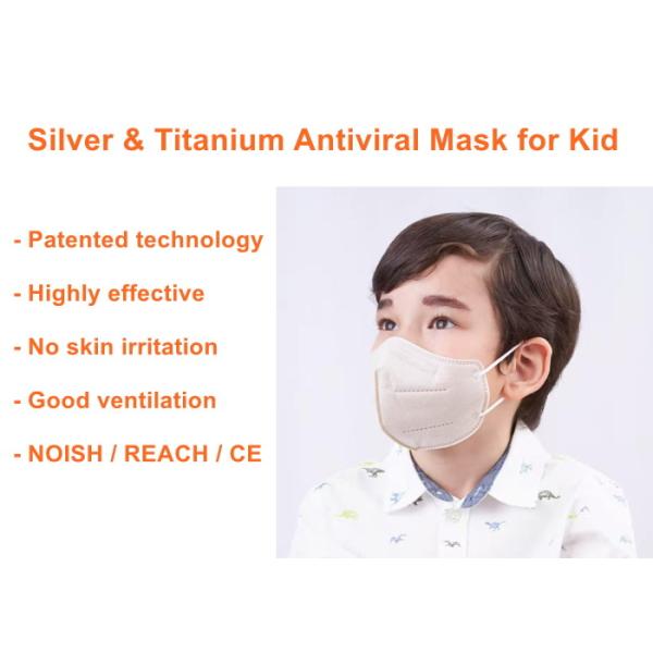 China CE Titanium Silver Metal Antibacterial Elastic Earloop Kids Face Mask factory