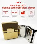 SS Shower Hinge 180 Degree Double Side for Interior Glass to Glass Shower Door