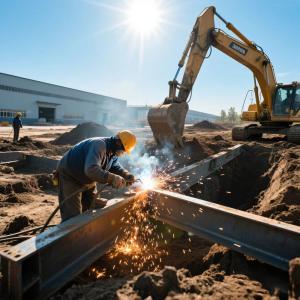 Q235B Steel Structure Building Customized Metal Workshop