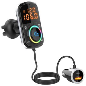 China Car Air Vent Mount Bluetooth FM Transmitter PD QC USB Charger factory