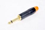 High quality Black electrophoresis gold-plated waterproof audio 1/4 plug