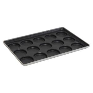 China RK Bakeware China Foodservice NSF AMF Industrial Line MacDonald 4.5 Inch Nonstick Hamburger Bun Baking Tray factory