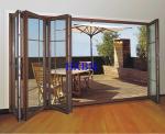 European Style double glazed Aluminum Folding Doors For Building Contractors