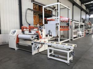 China Winding Device Winder Coiler PE Sheet Fabric Carpet Turf Winding Machine factory