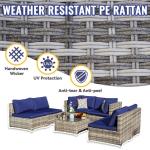 Modern Design PE Rattan Outdoor Furniture Set for Garden Wicker Weave Sectional