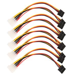 China 15.5cm 4 Pin Cable Wire Harness IDE Male To Dual SATA 15 Pin factory