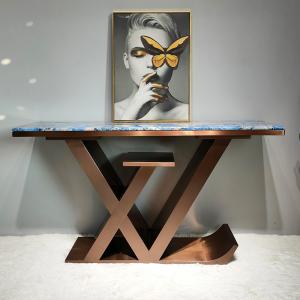 China Luxury Marble Console Tables With Stainless Steel - Modern Elegance factory
