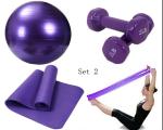 Yoga package with Yoga ball & Yoga mat & Yoga dumbbell & Yoga pull belts