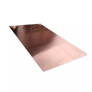 China China Supplier 99.9% Copper Sheet Plate Thin C11000 C26800 C33000 C71500 Cuzn30 factory